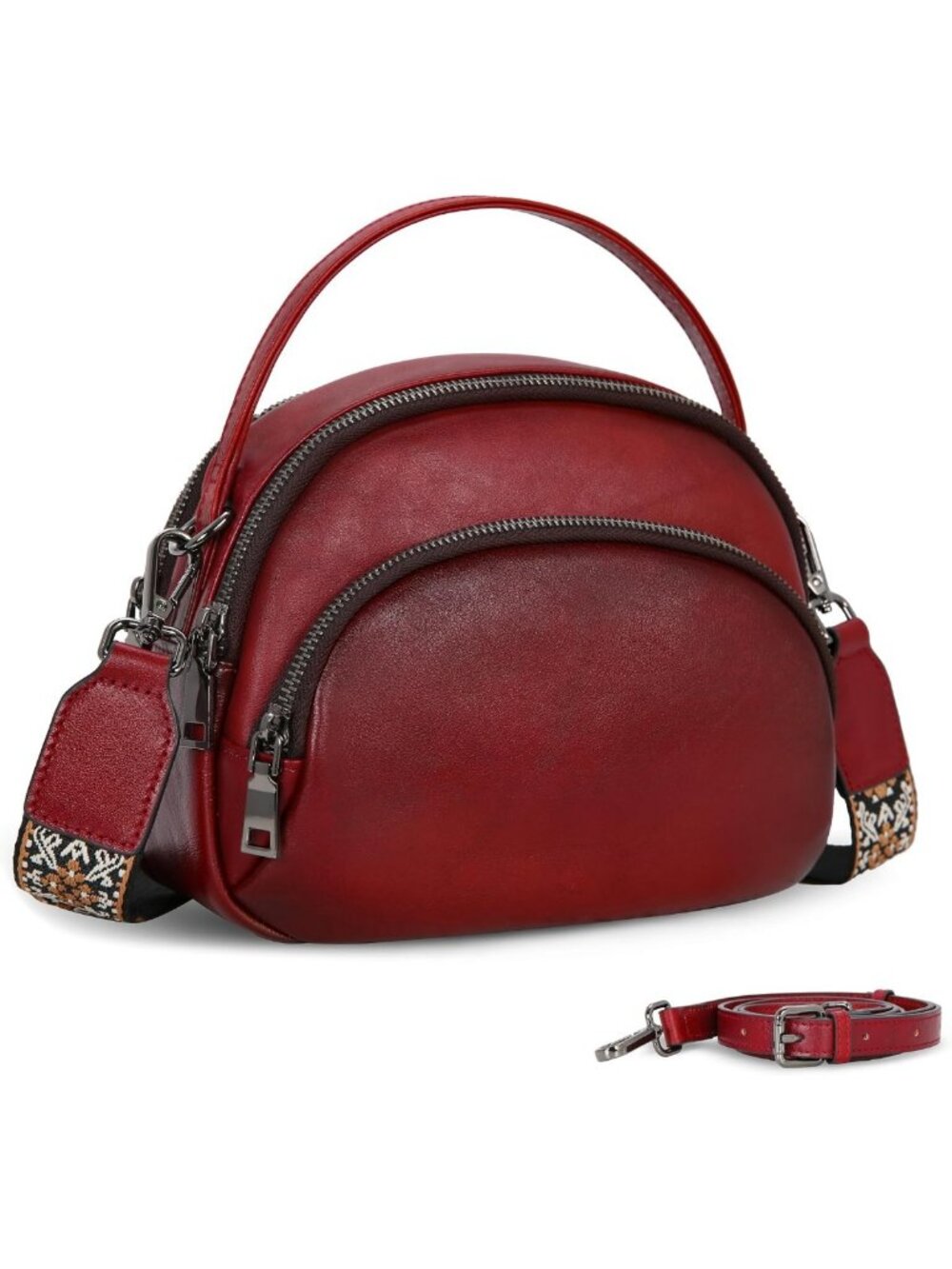 Stylish Genuine Leather Crossbody Bag for Women - Small Shoulder Purse, Chic